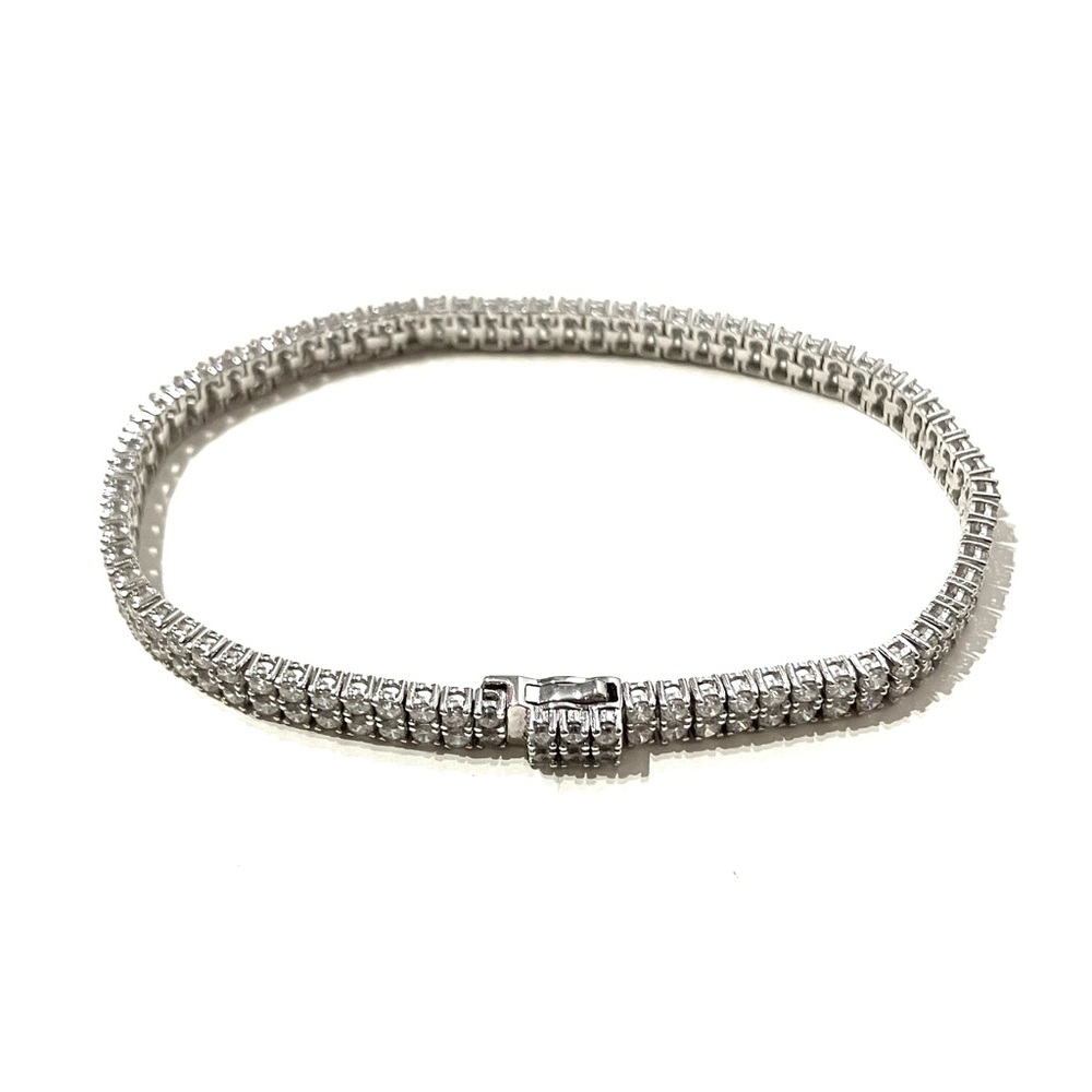 Sparkly Double Layered Tennis Bracelet 7”